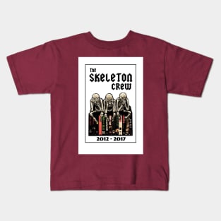 The Skeleton Crew Rip (White Background) Kids T-Shirt